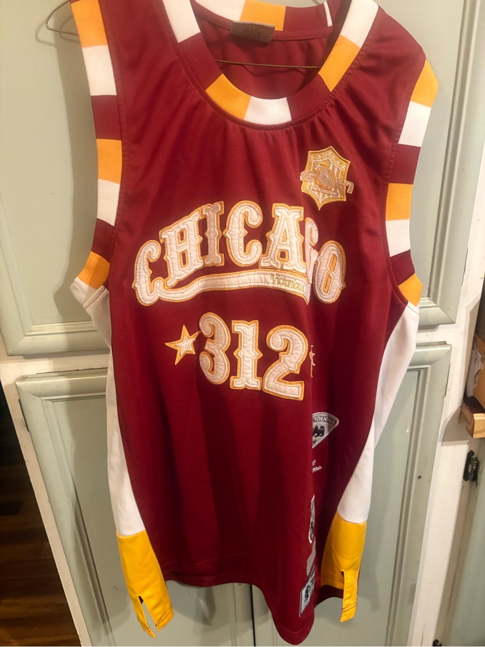 Men's Chicago 312 Maroon Athletic Tank Top